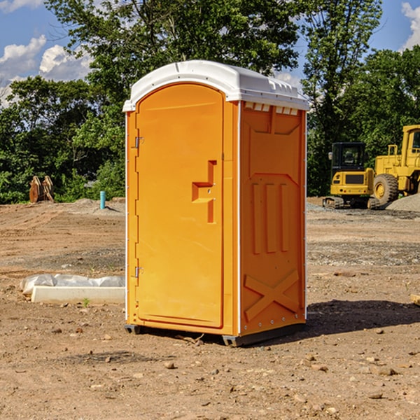 how often are the porta potties cleaned and serviced during a rental period in Adams OH